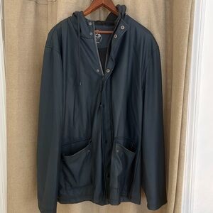 Navy Hooded Rain Jacket Men's Large, Italian Brand Scout